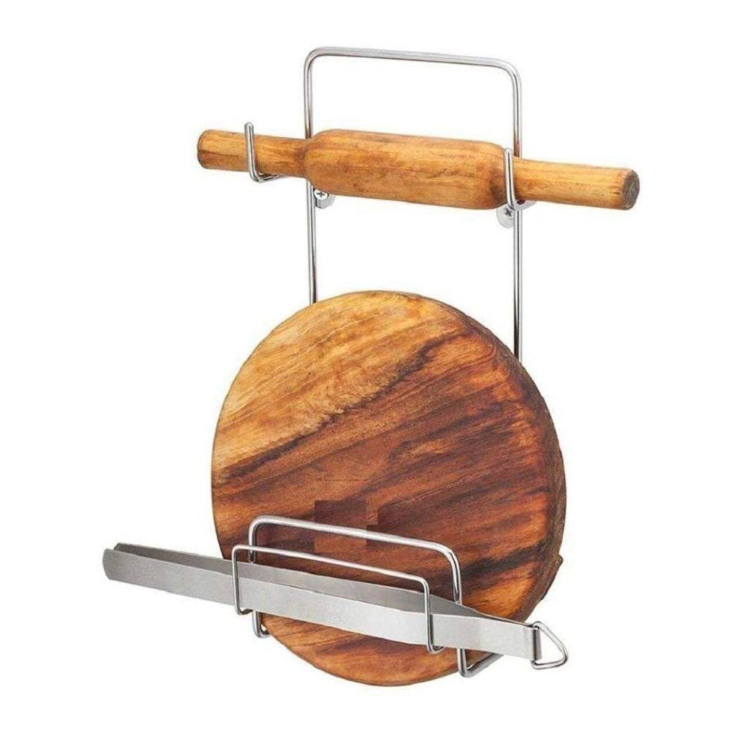Chakla Belan Stand for Kitchen with Stainless Steel - Springkart 