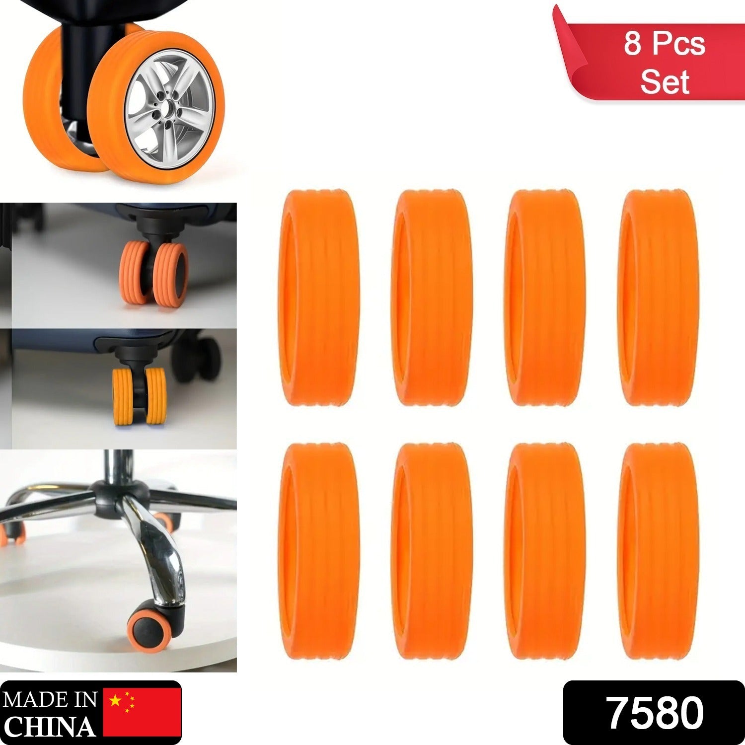 Luggage Wheel Covers, 8 Pcs Luggage Wheel Covers For Suitcase, Reduce Noise For Travel Luggage Suitcase, Silicone Suitcase Wheels Cover, For Protect Suitcase Wheels (8 Pcs) - Springkart 