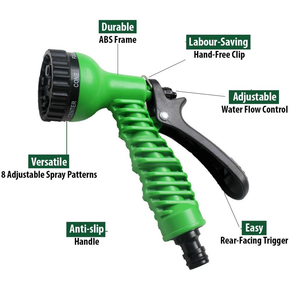Plastic Garden Hose Nozzle Water Spray Gun Connector Tap Adapter Set - Springkart 