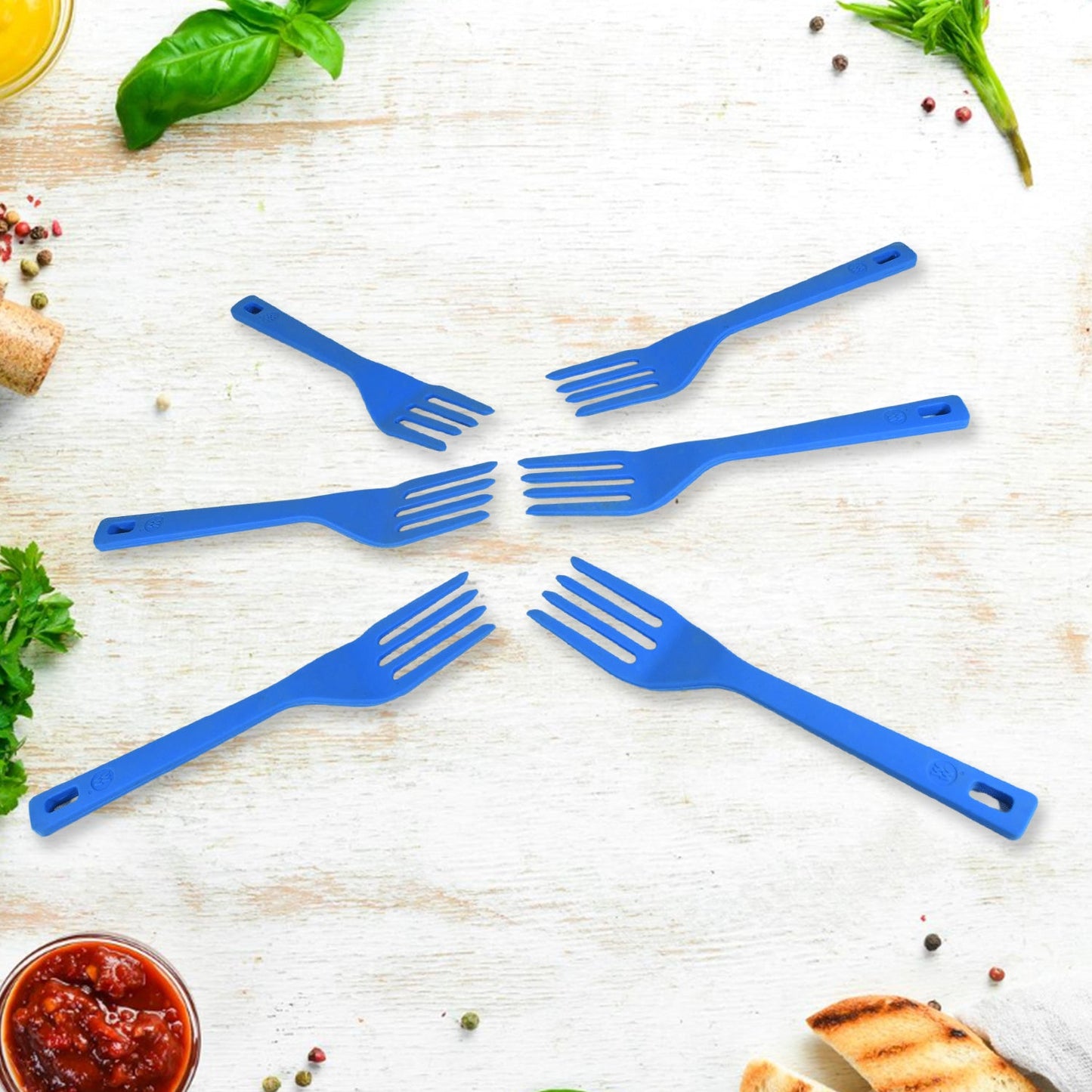 Multipurpose Silicone Spoon, Silicone Basting Spoon Non-Stick Kitchen Utensils Household Gadgets Heat-Resistant Non Stick Spoons Kitchen Cookware Items For Cooking and Baking (6 Pcs Set) - Springkart 