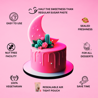 Neon Pink Fondant | Edible Sugarpaste 250 Gm