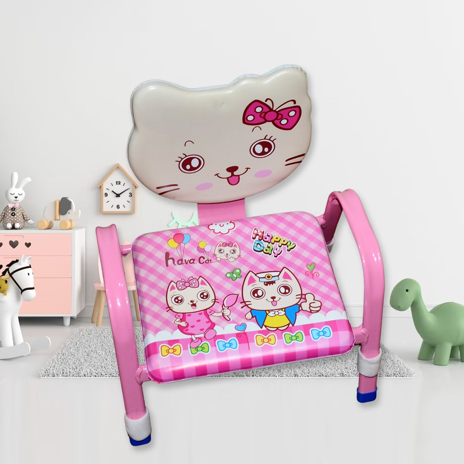 Cartoon Baby Chair Strong Steel Cushion & Comfortable Baby Chair High Quality Chair (1 Pc) - Springkart 