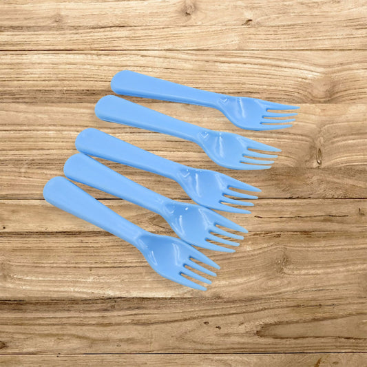 Reusable Premium Heavy Weight Plastic Forks, Party Supplies, One Size, plastic 5pc Serving Fork Set for kitchen, Travel, Home (5pc) - Springkart 