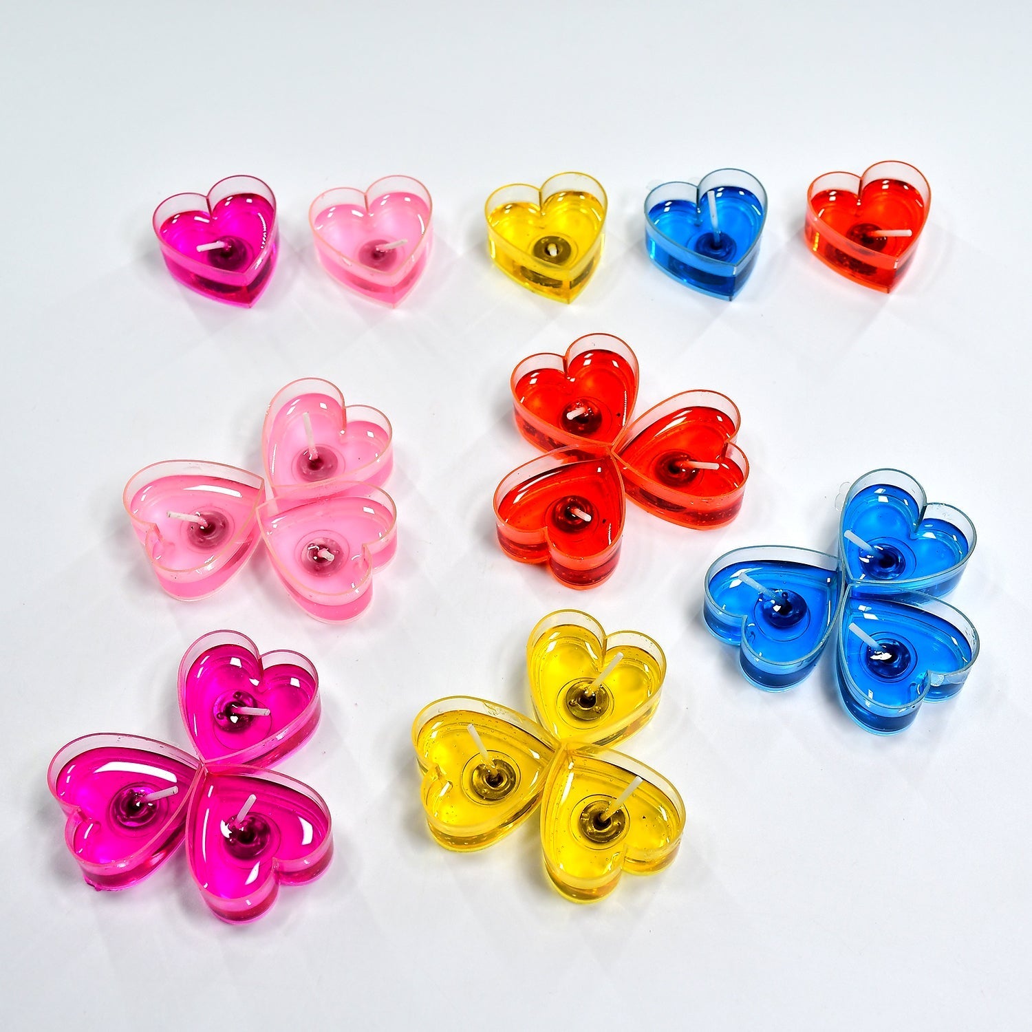Heart Shape Wax Scented Candles. (Pack of 20 pcs) - Springkart 