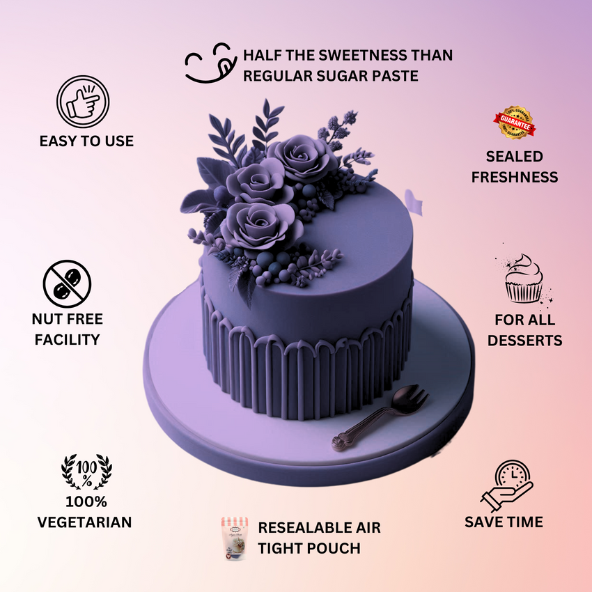 Electric Purple Fondant | Edible Sugarpaste 250 Gm
