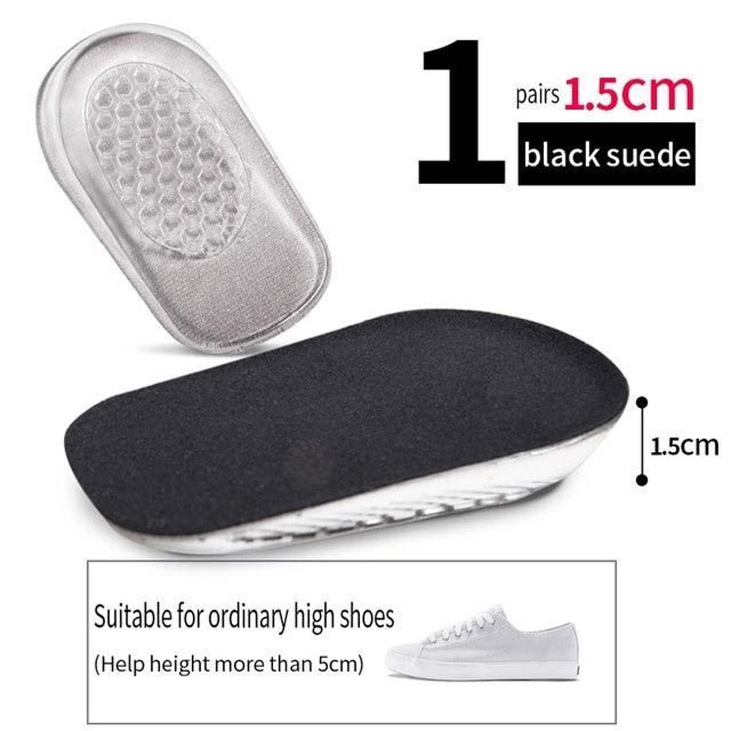 2 Pairs Silicone Heel Pads, Shoes Insole (11×6×1 Cm)