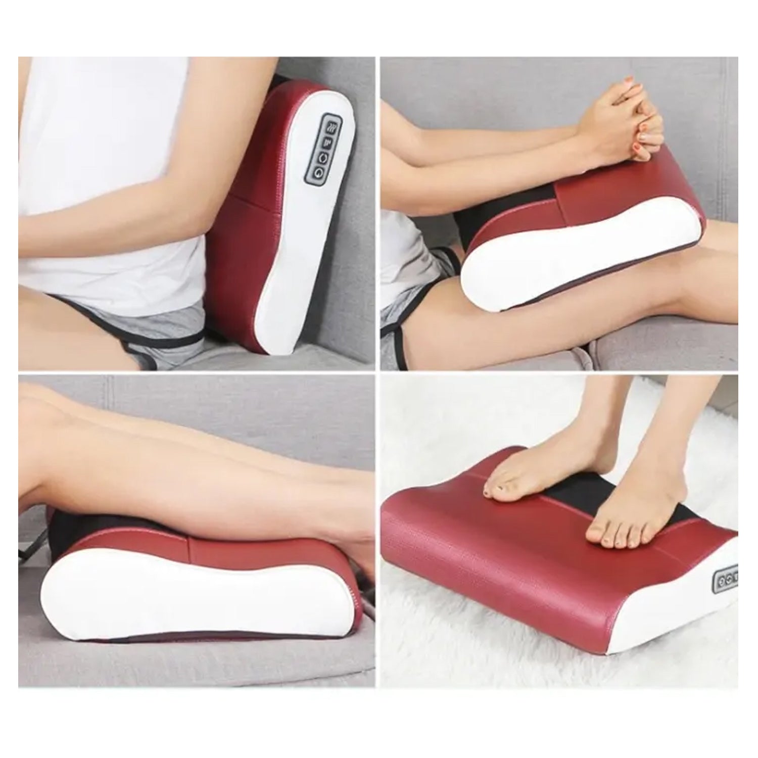 Electric Neck Waist Back Massager Neck Massager Multipurpose Neck Massage Pillow Deep Tissue Massage Nodes Electric Pillow with Heat for Shoulders Calf Legs Feet Hands - Springkart 