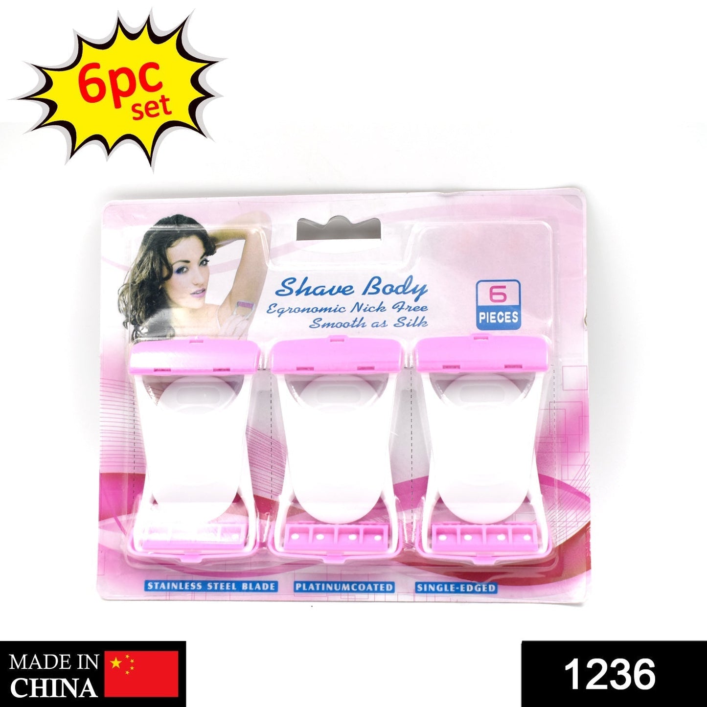 Disposable Body Skin Hair Removal Razor for Women Pack of 6 - Springkart 