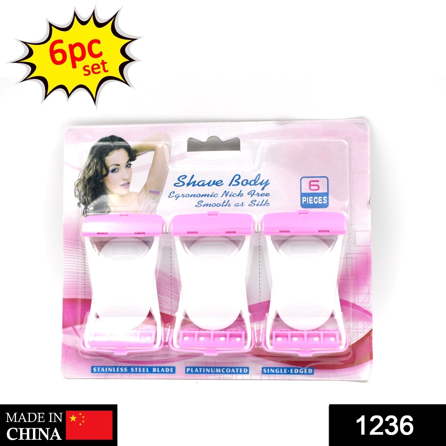 Disposable Body Skin Hair Removal Razor for Women Pack of 6 - Springkart 