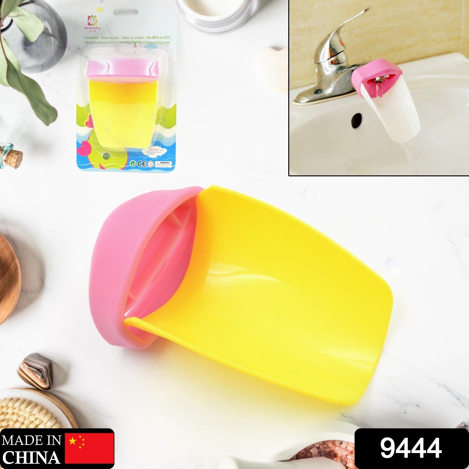 Faucet Extender | Easy Use for Hand Washing for Kids, Toddlers, Babies and Children | Silicone Sink Handle Extender | Fun Hand-Washing Solution | Cute Duck Mouth Design Wash Helper Bathroom Sink for Babies and Children (1 Pc) - Springkart 