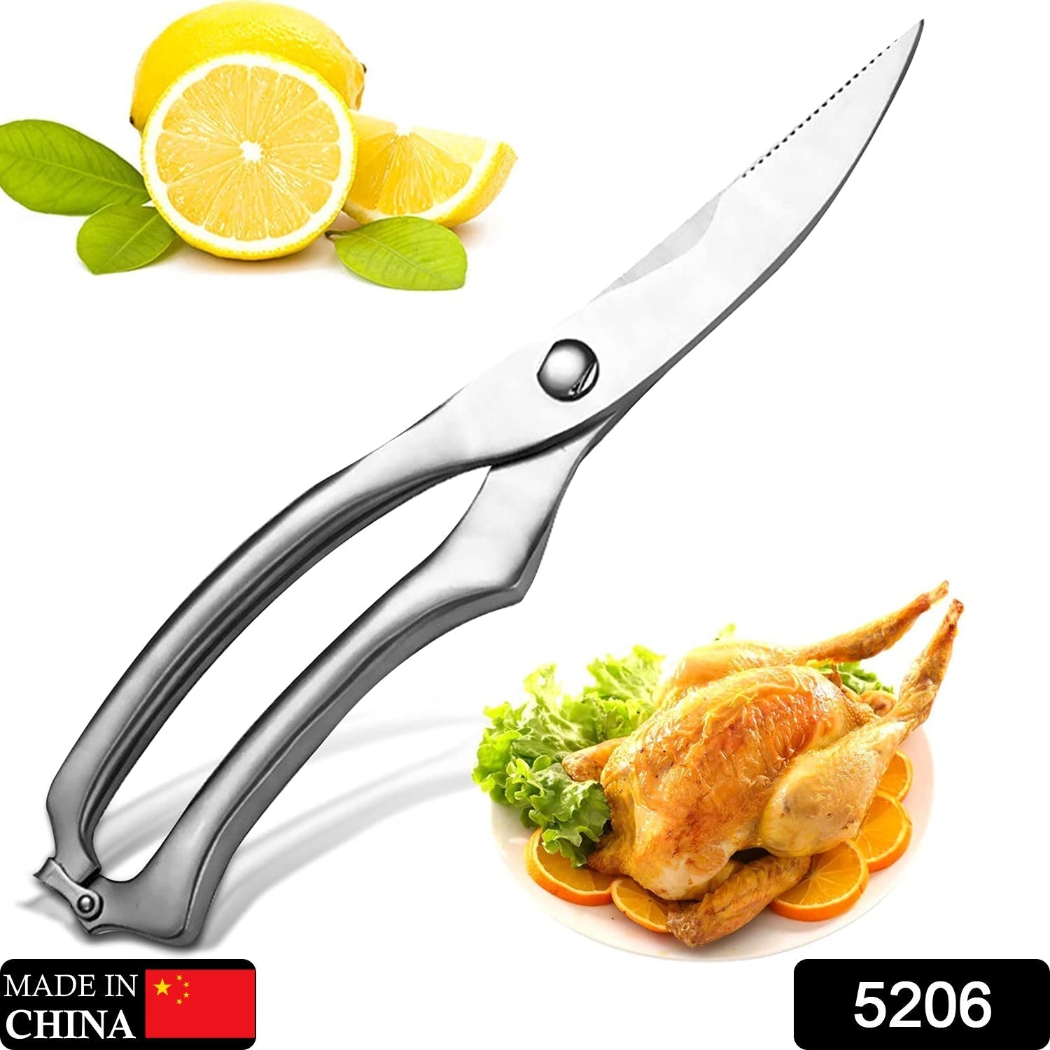 Heavy Duty Stainless Steel Poultry Shears, Premium Ultra Sharp Spring-Loaded Kitchen - Springkart 