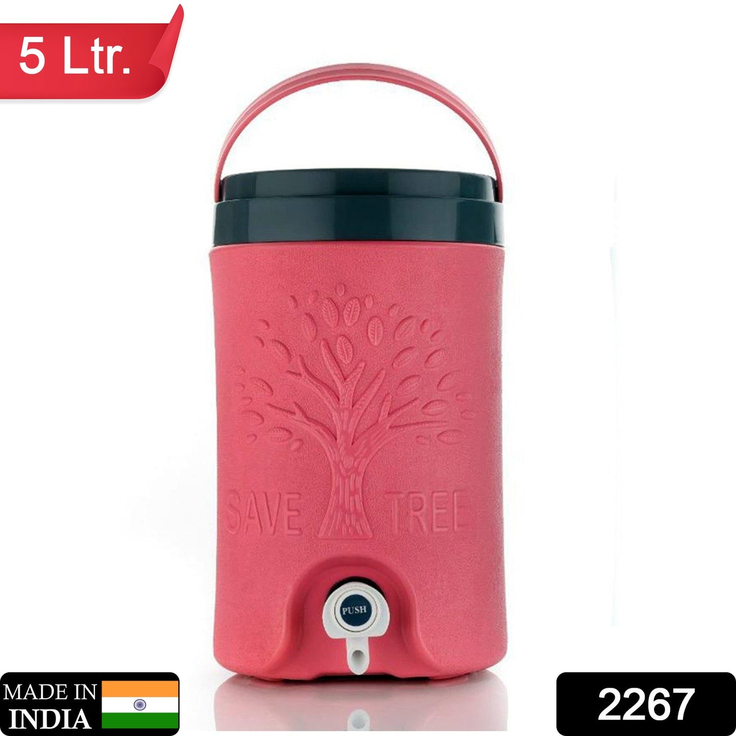 Multicolored 5L Water Rover Jug: Insulated Plastic Jug with Sturdy Handle - Springkart 