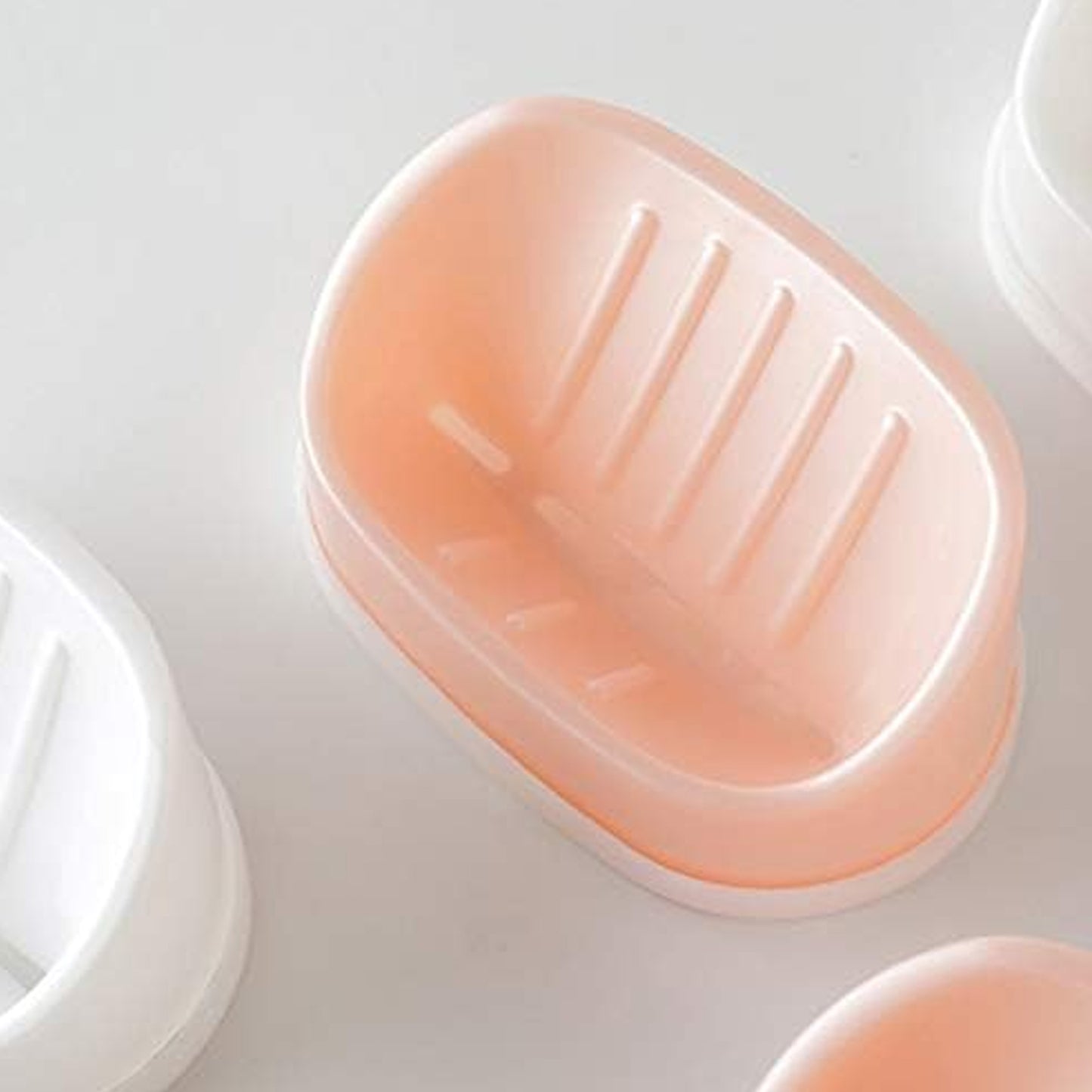 Soap Container Soap Box Household Kitchen And Bathroom Can Use Pp Material Drain Box Double Soap Dish For Bathroom Shower Home Outdoor Camping (1 Pc) - Springkart 