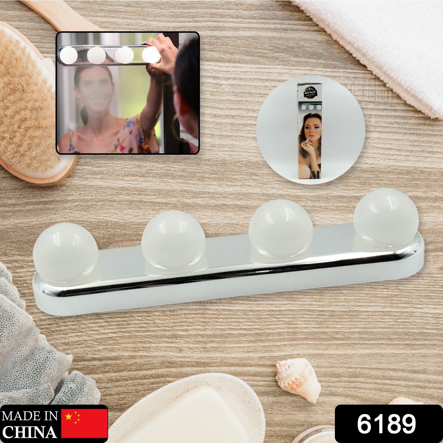 Glow Make Up Light Portable Cosmetic Kit Battery Powered Mirror Lighting Super Bright - Springkart 