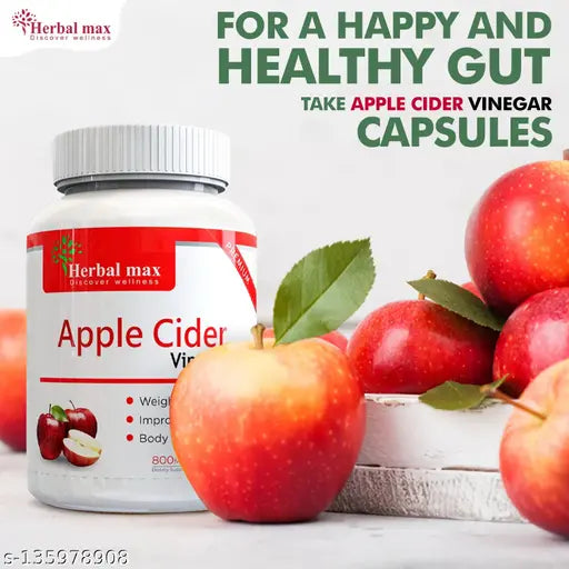 Apple Cider Vinegar Tablet for Weight loss Capsule | Fat Cutter Tablet-800 mg (30 Veg Capsule) - Springkart 