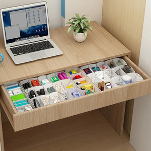 3 Pc : 5-Compartment Plastic Storage Box for Underwear, Socks, Accessories