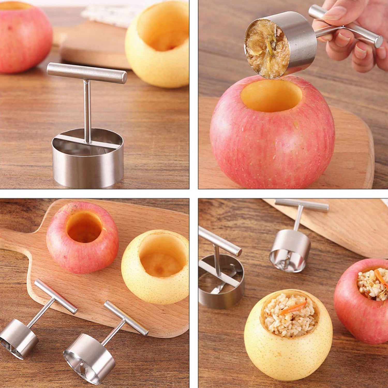 10016 Corer Pear Core Separator Vegetable Core Remover Seeder Cutter Pitter Fruit Hole Remover Coring Tool (1 Pc) - Springkart 