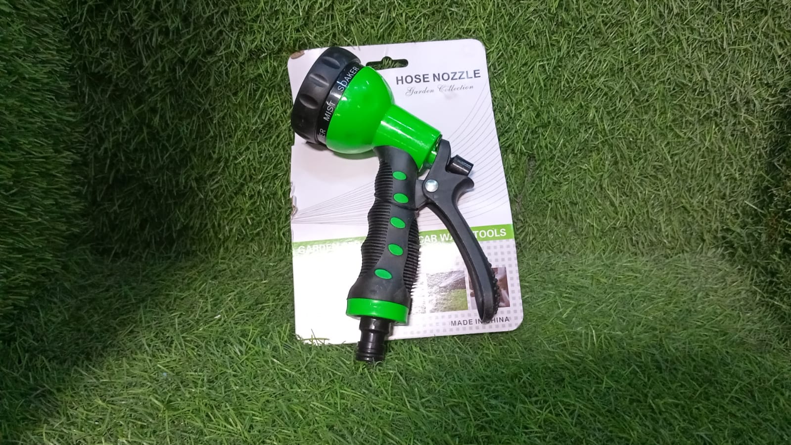 Hose Nozzle Garden Hose Nozzle Hose Spray Nozzle with 8 Adjustable Patterns Front Trigger Hose Sprayer Heavy Duty Metal Water Hose Nozzle for Cleaning, Watering, Washing, Bathing - Springkart 