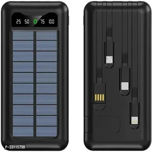 10000mAh Solar Fast Charging Power Bank with LED Screen