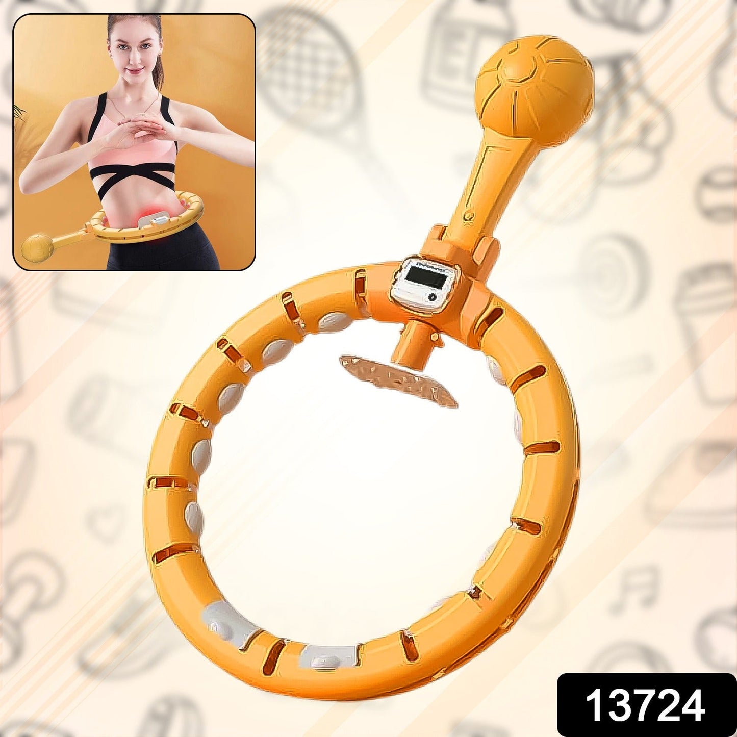 Smart Fitness Hula Hoops with Spinning Ball and Intelligent Counter (1 Pc / Loose) - Springkart 