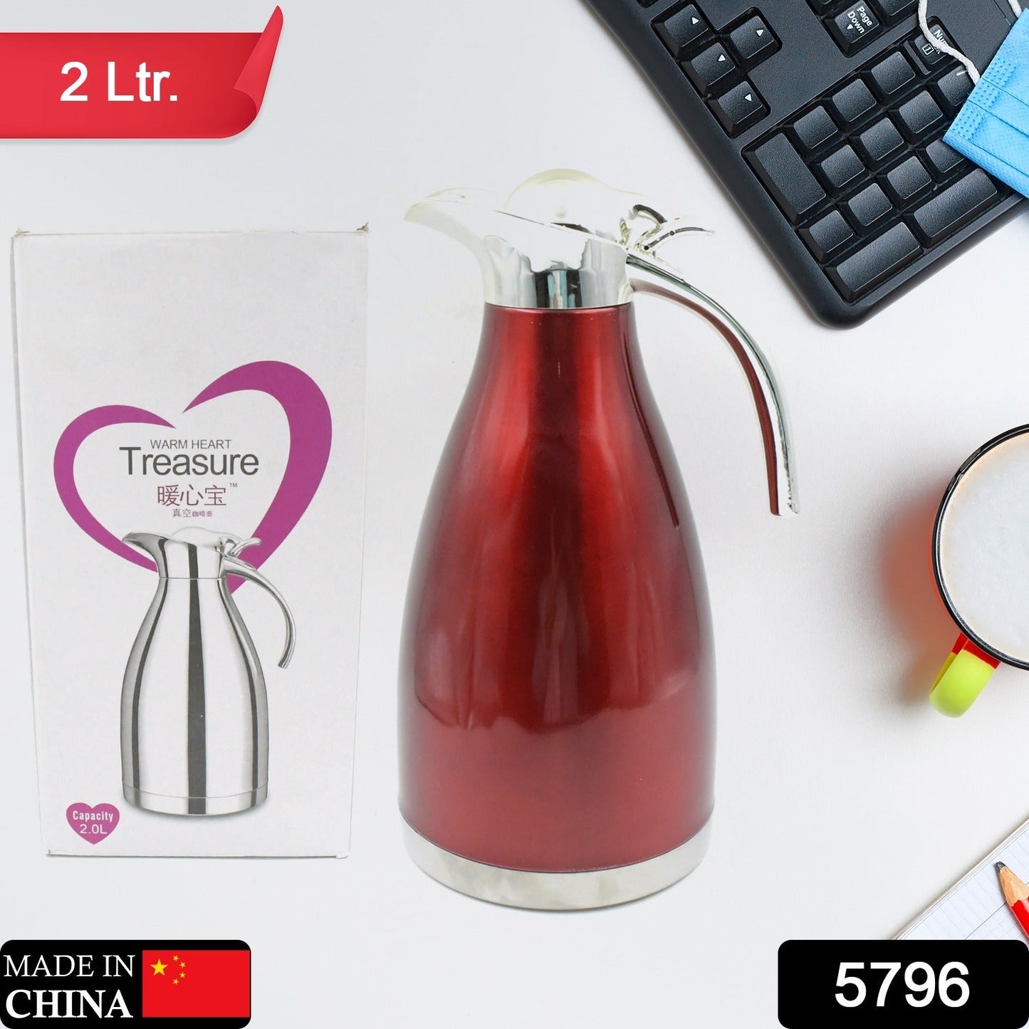 Vacuum Insulated Kettle Jug (Stainless Steel): 2LSizes - Springkart 