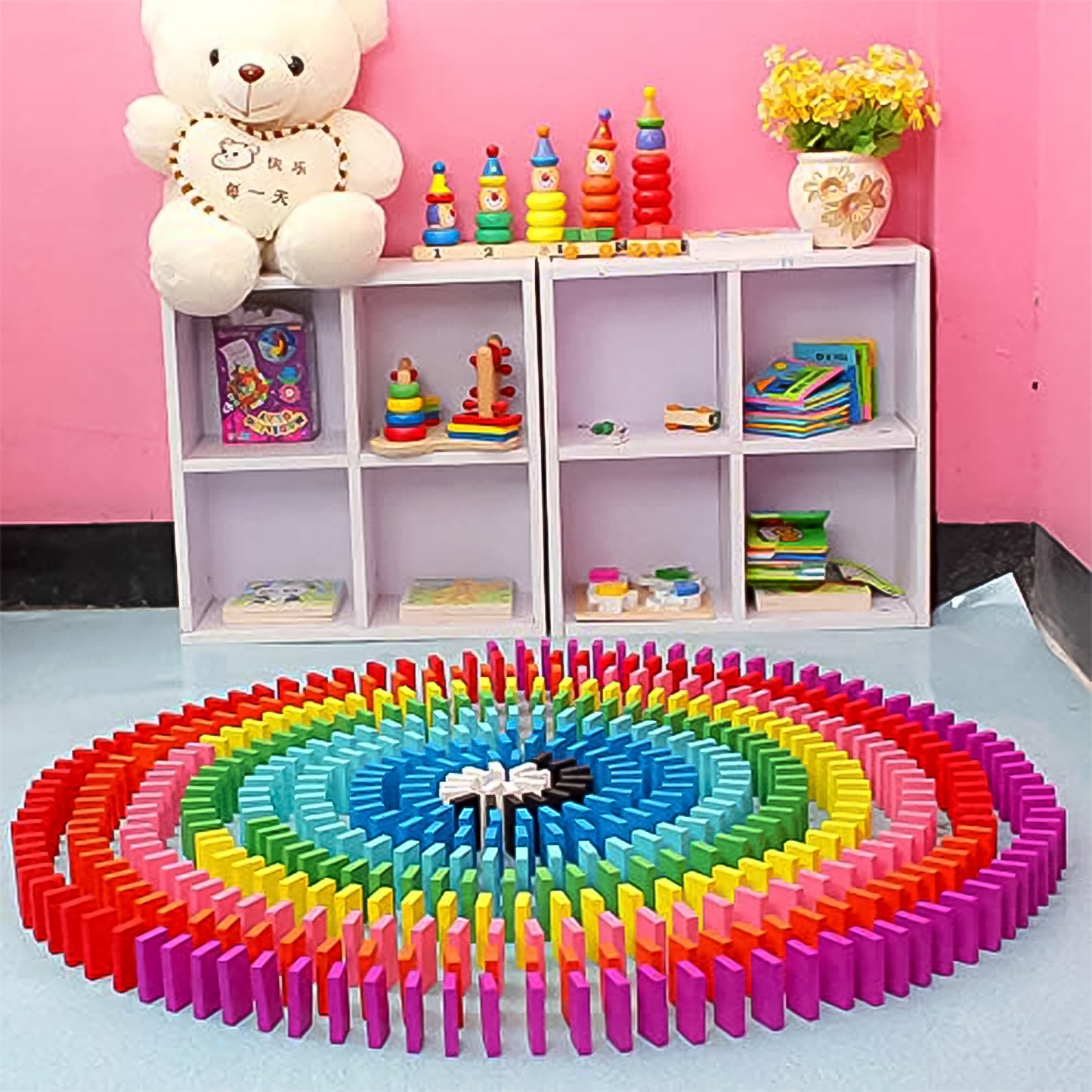 Kids 120 Domino Blocks Dominoes (120 Pcs Set) - Springkart 