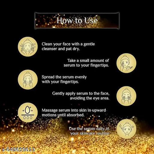 24K Gold Face Serum: Chemical-Free, Organic - 30ML Bottle. Pure Radiance In A Bottle, Crafted With Natural And Organic Ingredients For Youthful Skin. (Pack Of 2) 30ML