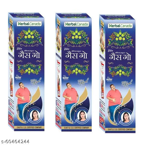 Herbal Canada Gas Go | Pack of 3 | Helpful in gas, constipation, indigestion, nausea -500ML - Springkart 