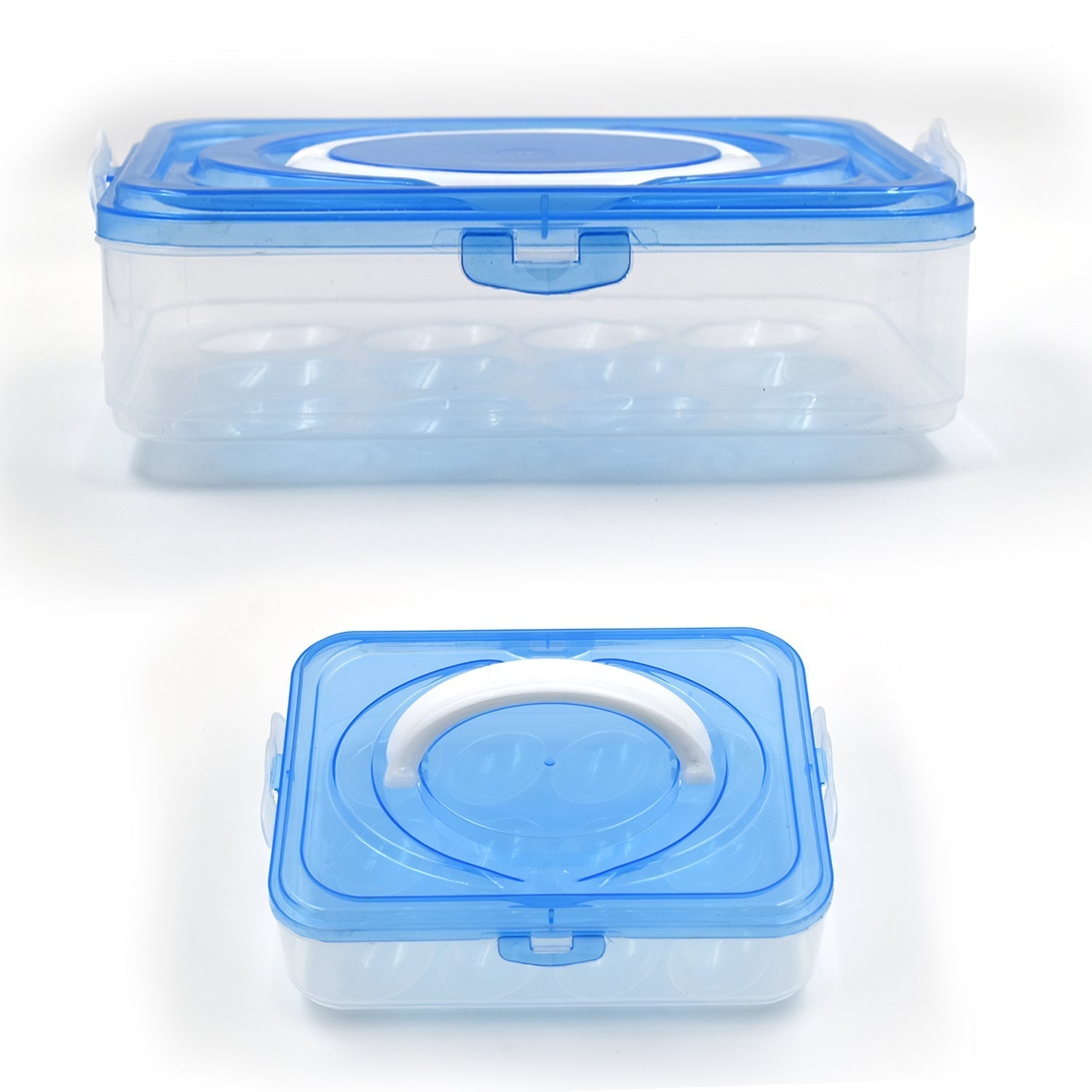 Plastic Kitchen Refrigerator Egg Storage 12 Grid 1 Layer Egg Container - Springkart 