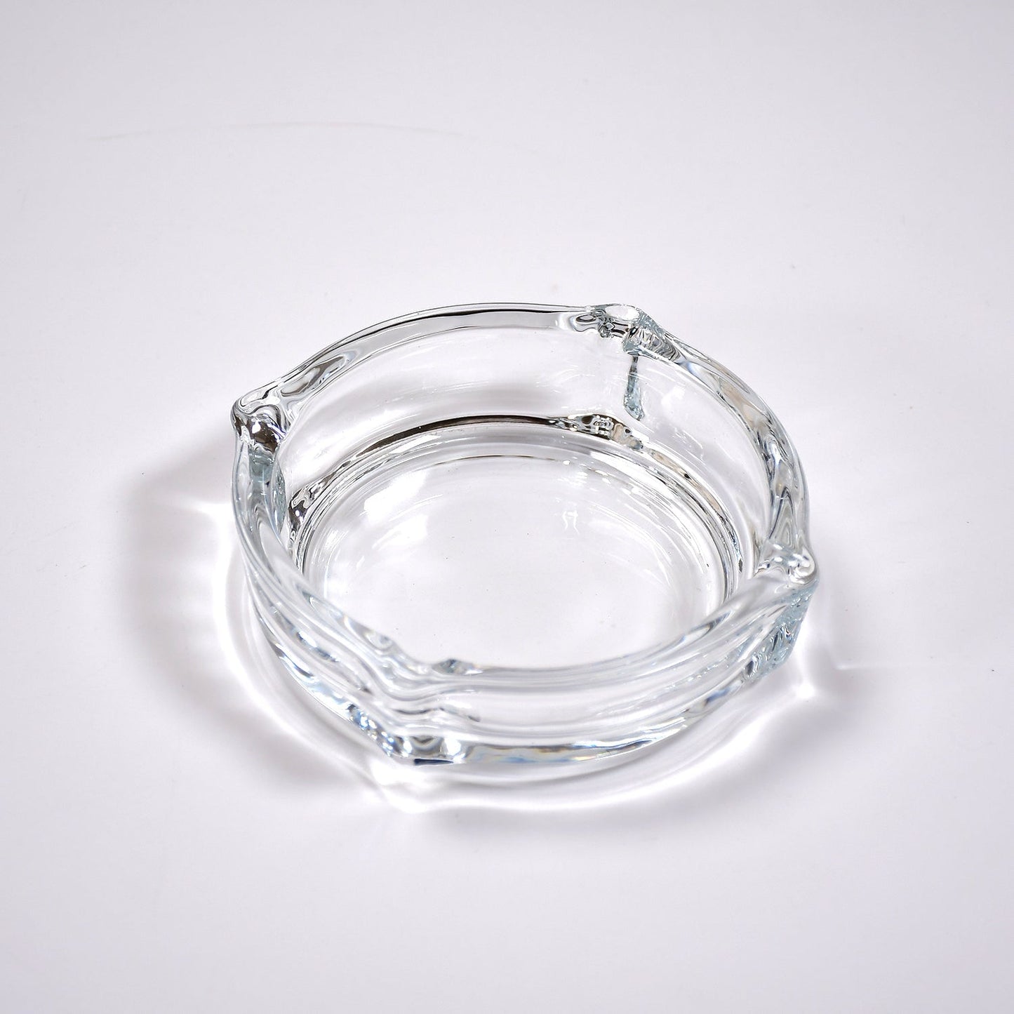 Glass Brunswick Crystal Quality Cigar Cigarette Ashtray Round Tabletop for Home Office Indoor Outdoor Home Decor - Springkart 