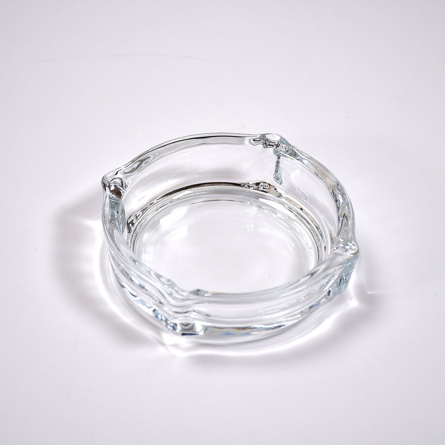 Glass Brunswick Crystal Quality Cigar Cigarette Ashtray Round Tabletop for Home Office Indoor Outdoor Home Decor - Springkart 