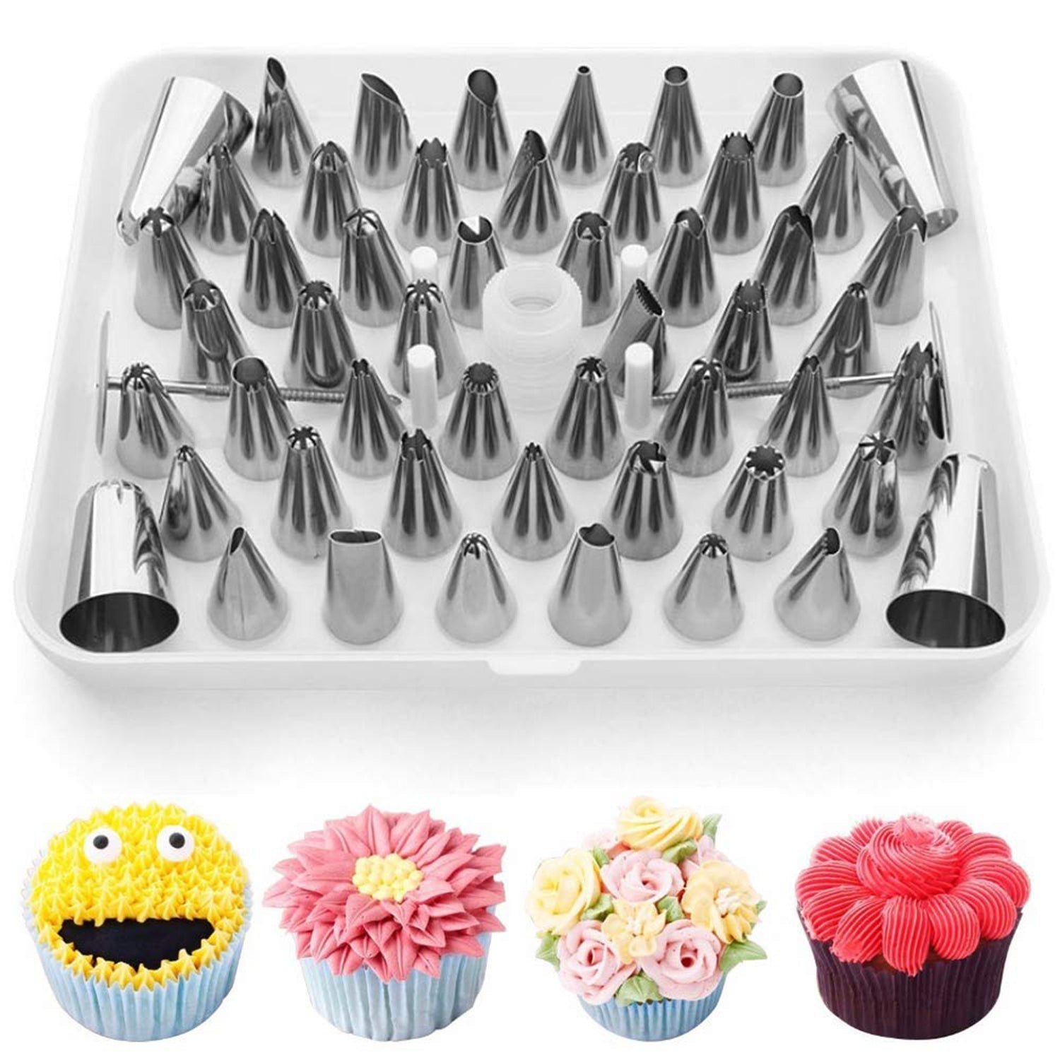 Cake Nozzle Set for Pastry Decorations (55-Piece) - Springkart 