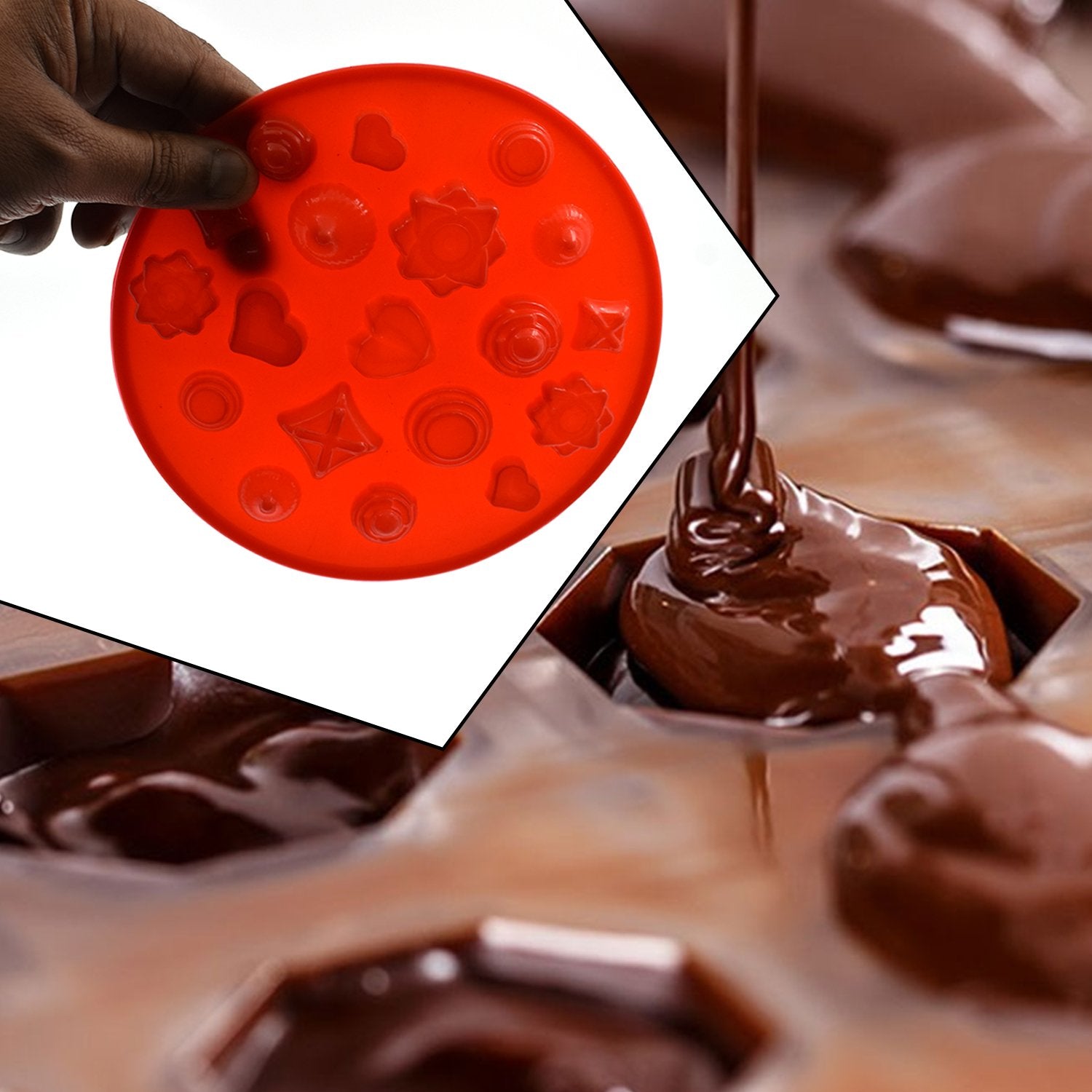 19 Cavity Mix Shape Chocolate Mould (1Pc Only) - Springkart 