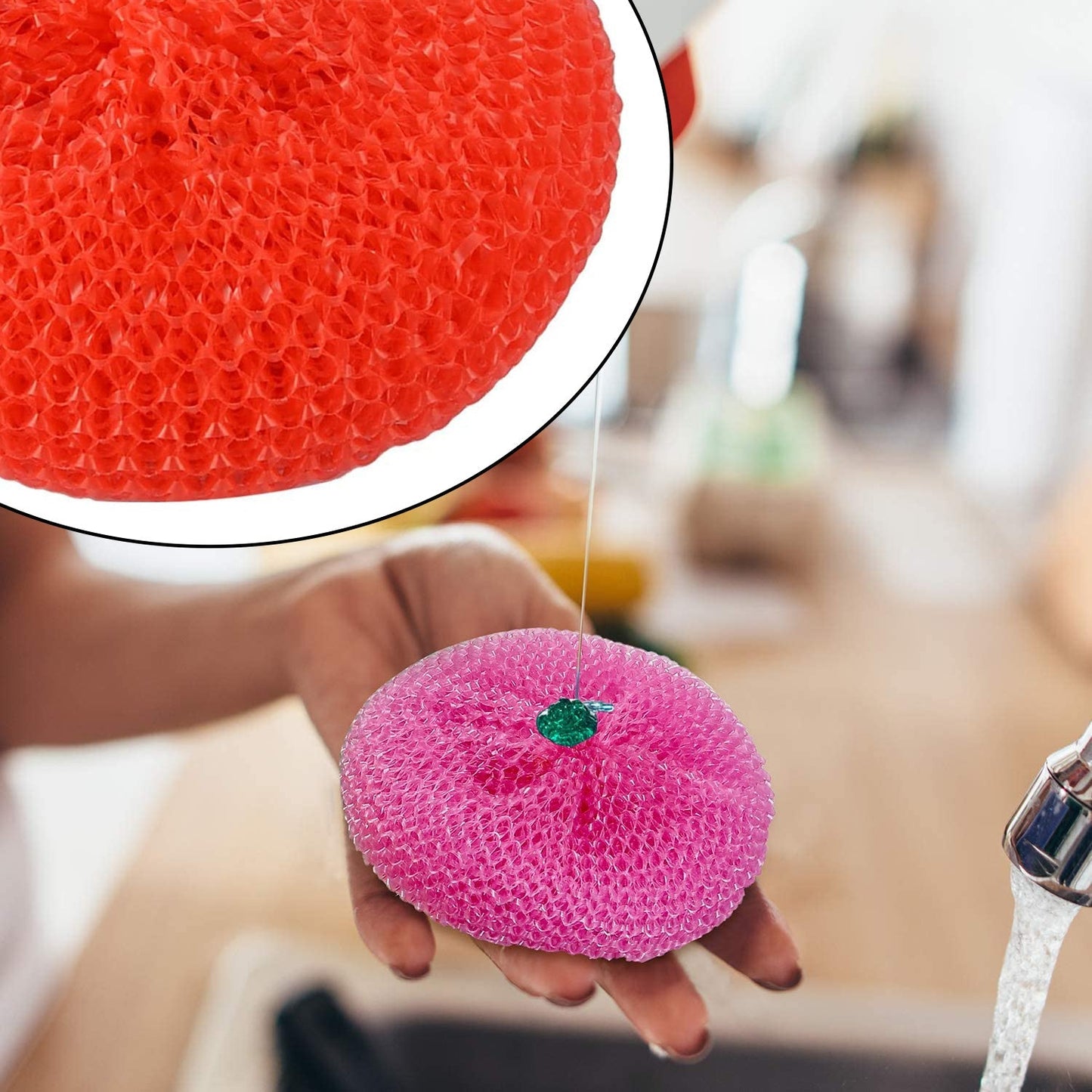 Plastic Scrubber Round Nylon Scrubbers (Pack of 12) - Springkart 