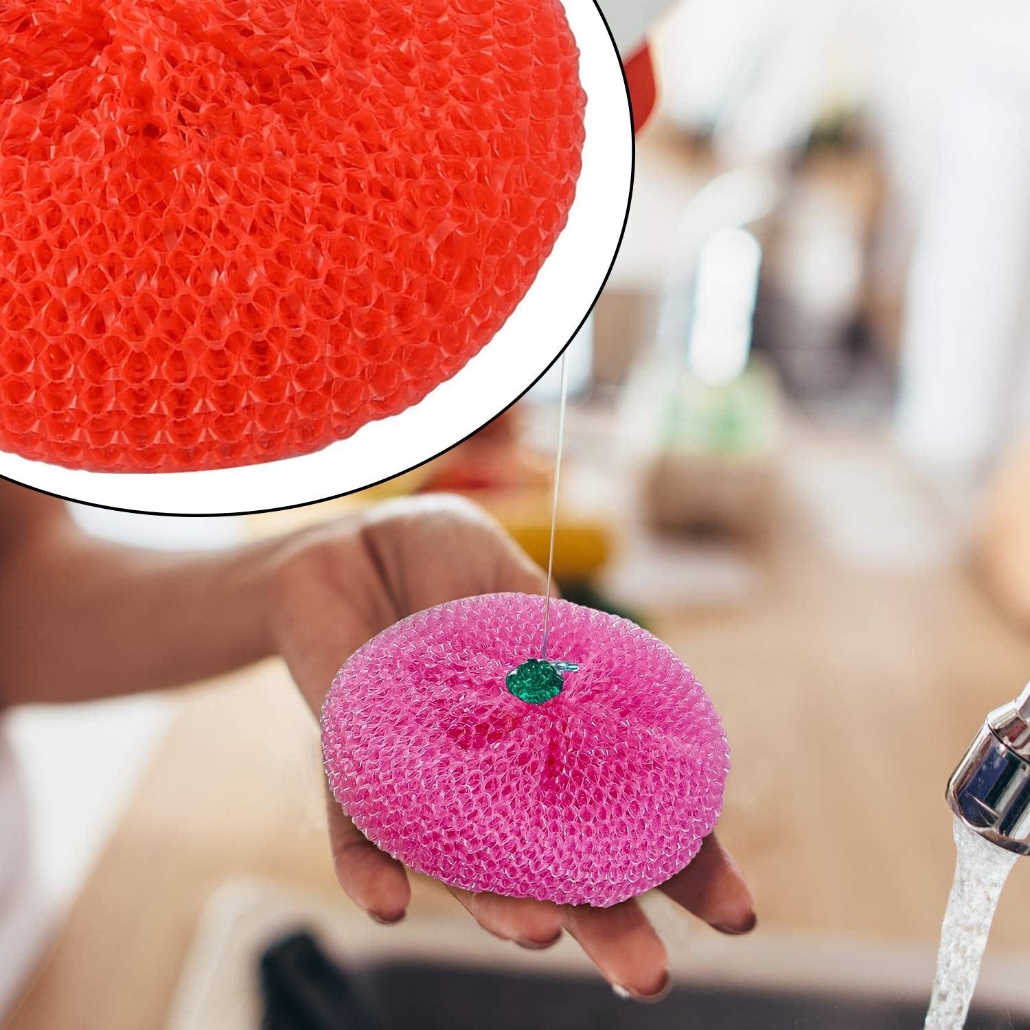 Plastic Scrubber Round Nylon Scrubbers (Pack of 12) - Springkart 