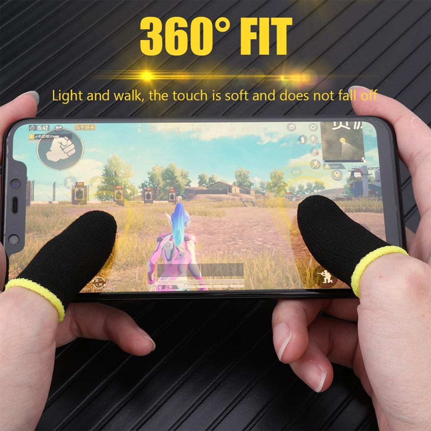 Thumb & Finger Sleeve for Mobile Game, Pubg,Cod,Freefire (10 pieces)