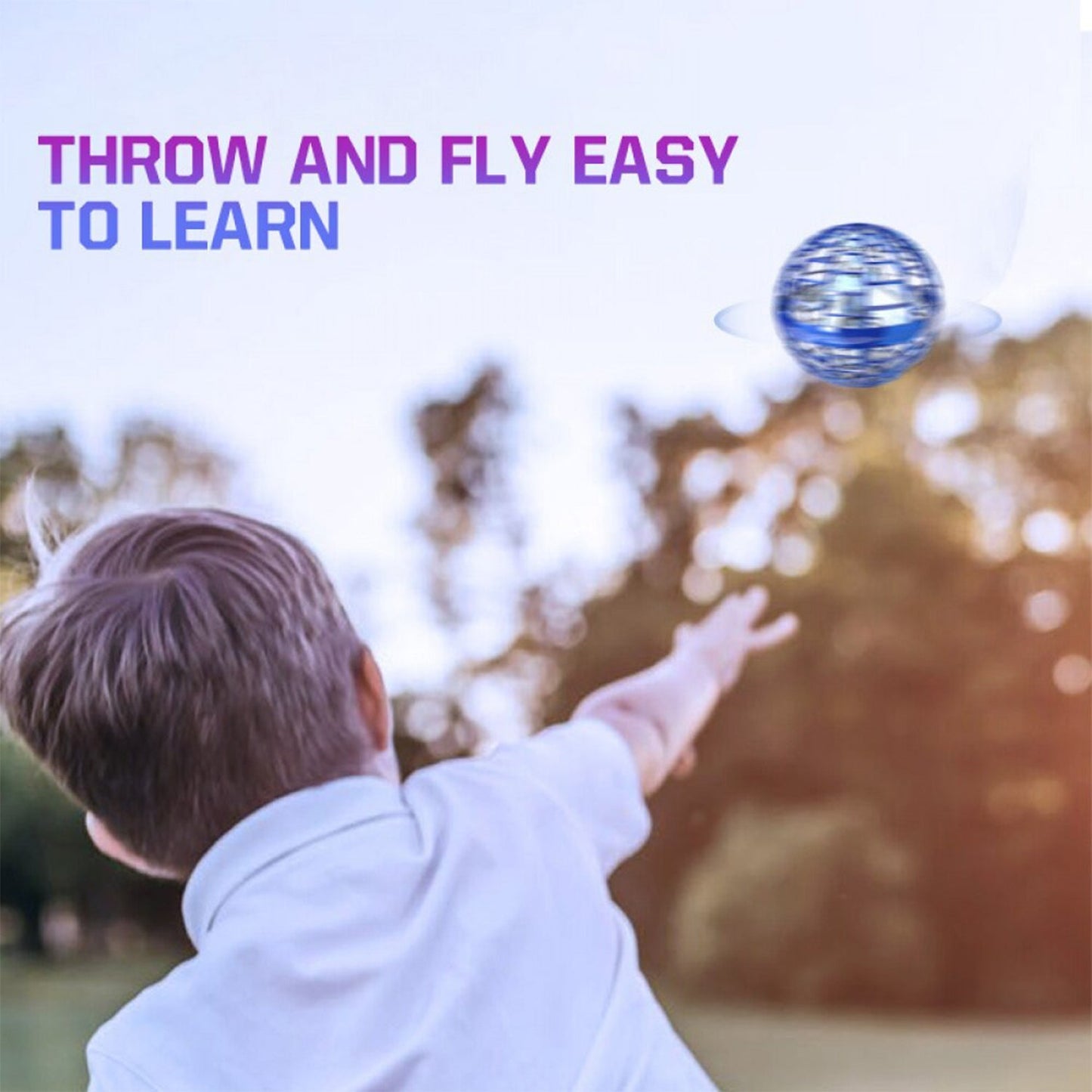 Flying Ball Toys, USB Rechargeable Built-in RGB Lights 360°Rotating Magic Controller, Flying Orb Ball Boomerang Mini Pro Spinner Blastoise Toys - Springkart 