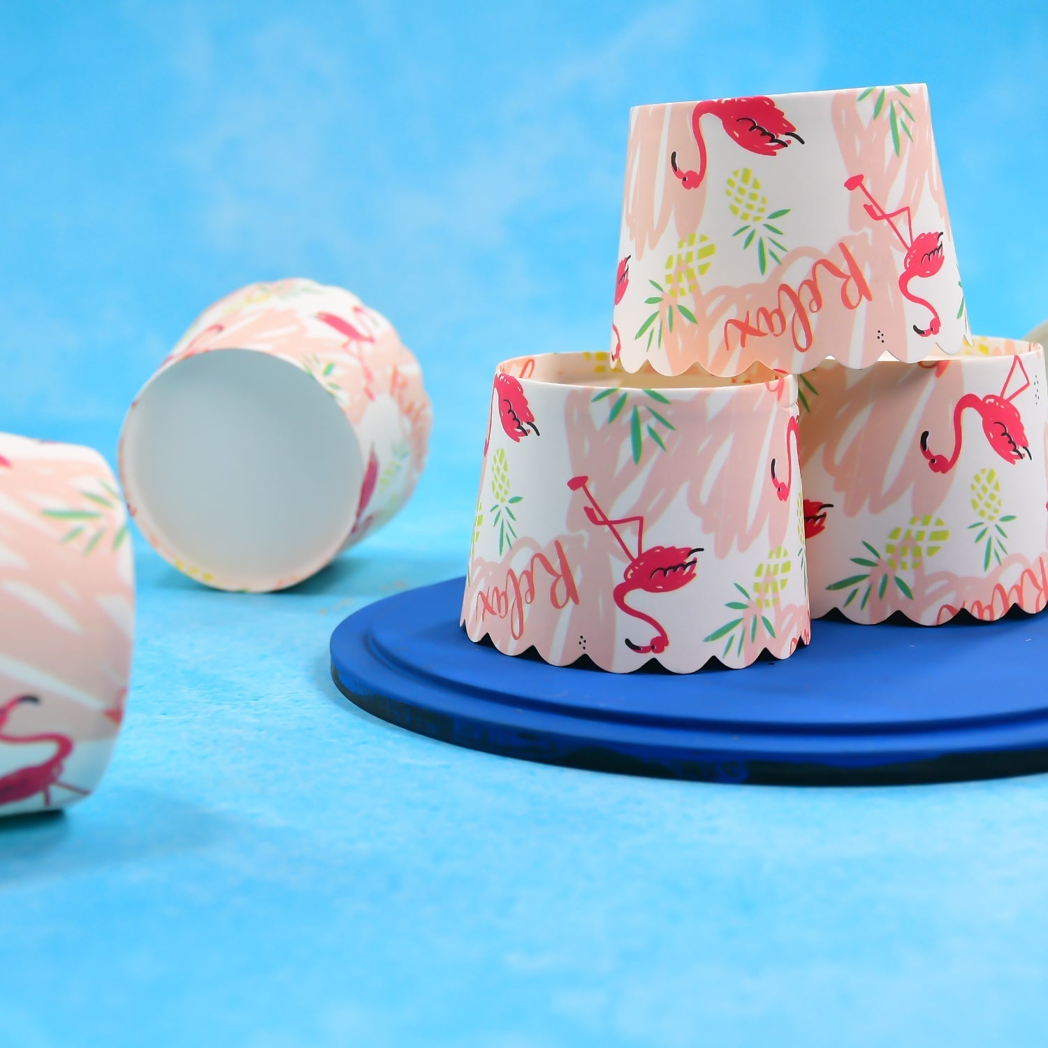 Multi Color Printed Disposable Paper Cups for Tea / Coffee (25 Pcs Set) - Springkart 
