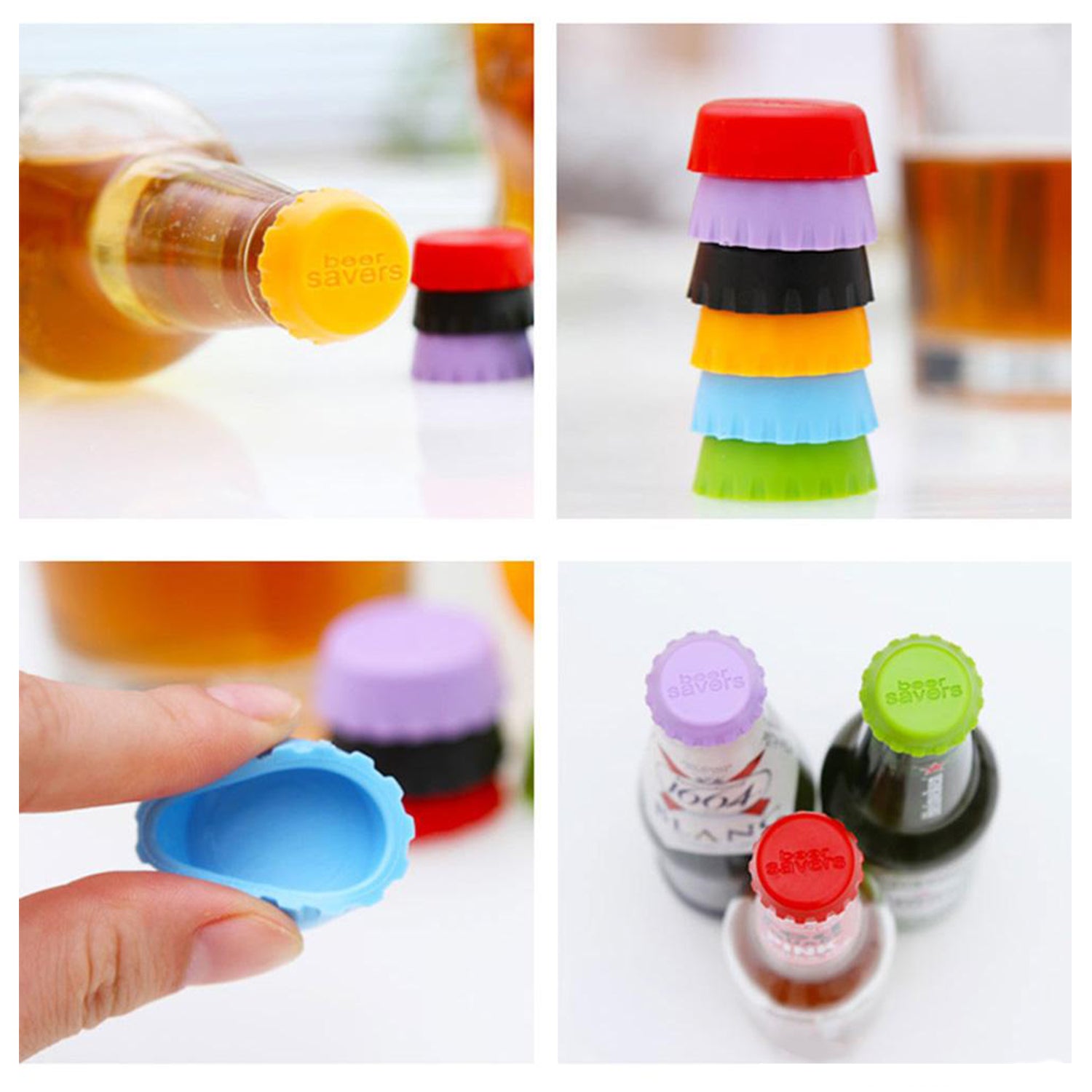 Beer Savers Caps for Soda & Bottles (6-Piece) - Springkart 