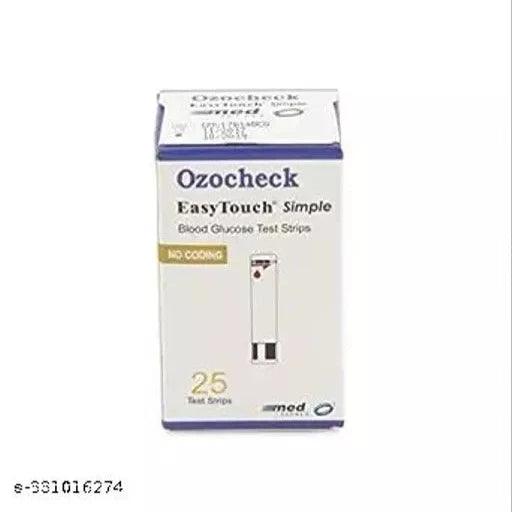 Ozocheck OZE25 Blood Glucose Test Strips | Accurate & Fast Results | Pack of 25 Strips (Only Strips) - Springkart 