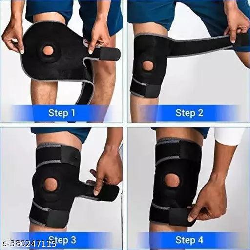 Knee Caps for Women With Side Stabilizers & Patella Pads Adjustable Compression Knee Support - Springkart 