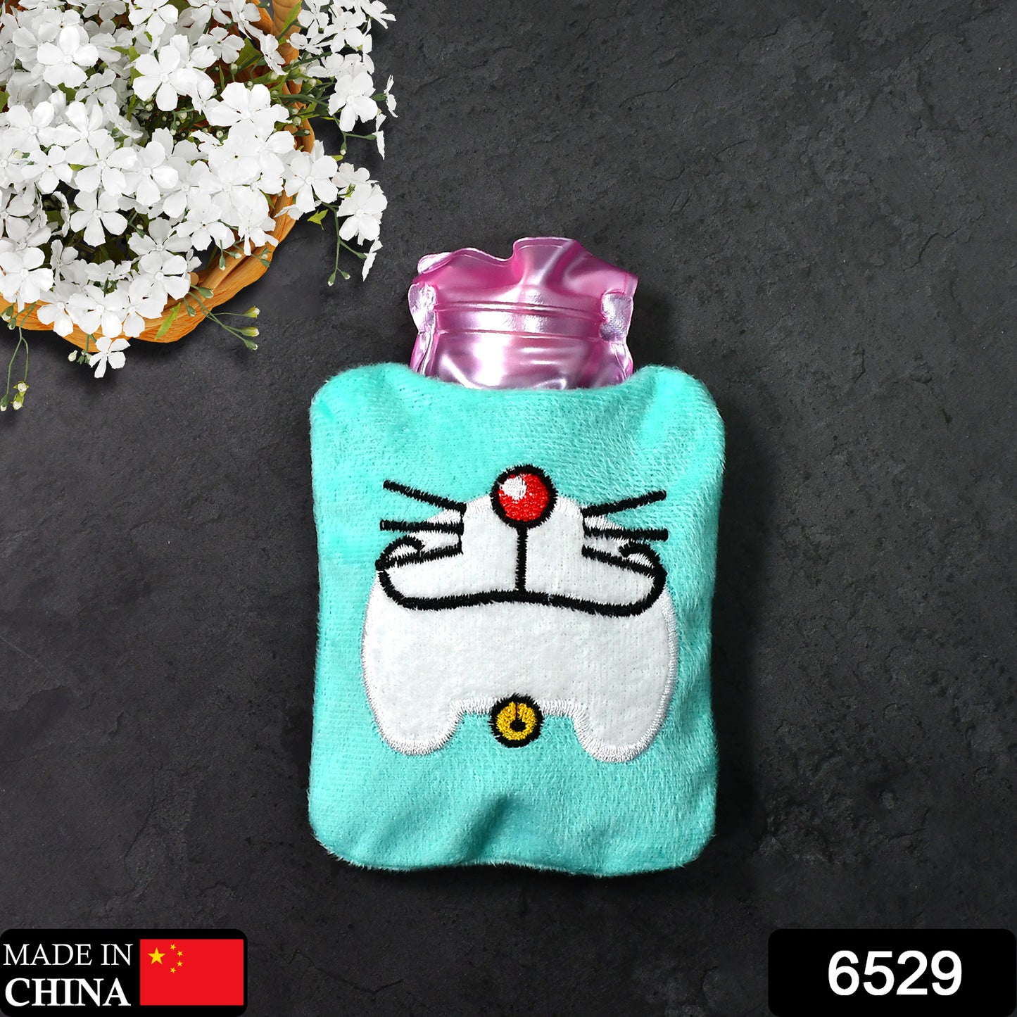 6529 Doremon Cartoon Small Hot Water Bag With Cover For Pain Relief Neck Shoulder Pain And Hand Feet Warmer Menstrual Cramps. - Springkart 