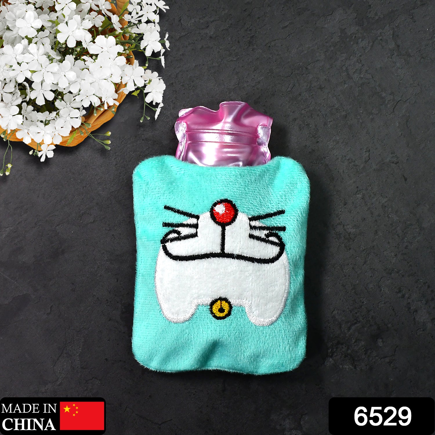 6529 Doremon Cartoon Small Hot Water Bag With Cover For Pain Relief Neck Shoulder Pain And Hand Feet Warmer Menstrual Cramps. - Springkart 