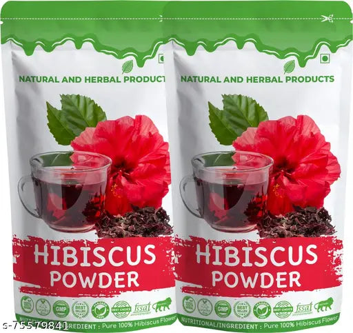Hibiscus Flower Powder | Rosa Sinensis | Hibiscus Rosa Sinensis | Shoeblackplant For Skin Care | Hair Care | Hair Growth | Weight Loss | Eating | Drink | Tea - 100Gram(Pack of 2) - Springkart 