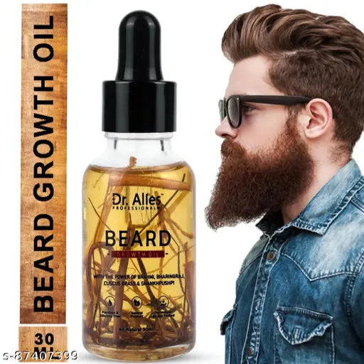 Dr. Alies Professional Premium 100% Jadibuti Ayurvedic Beard Booster Oil (30 ml)