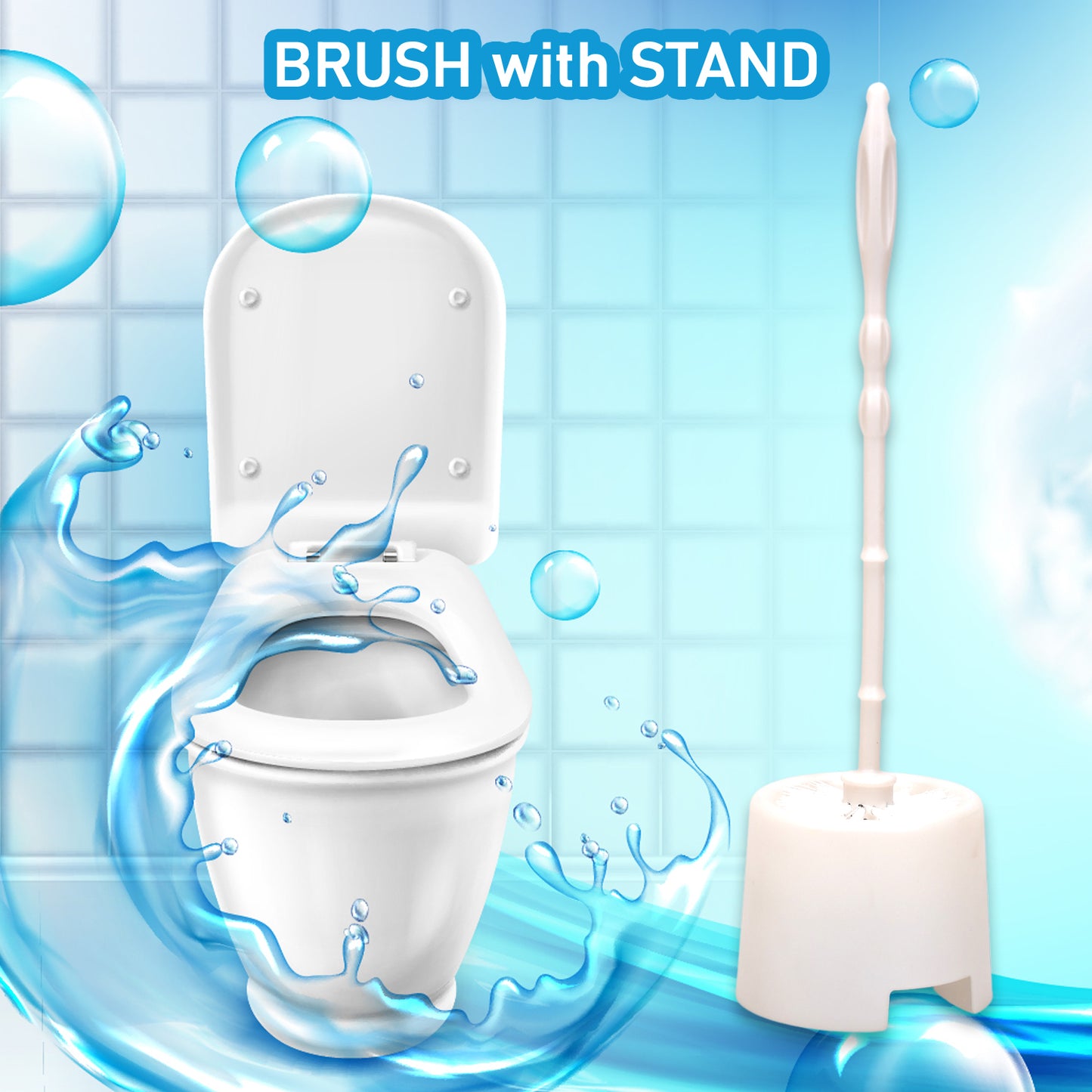 6615 Toilet Cleaning Brush With Potted Holder - Springkart 