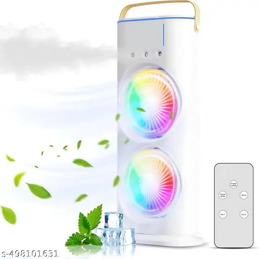 Portable Cooler Fan – Double Ended Spray Fan,Water Misting Fan, USB Rechargeable Mini Desktop Table Cooling Fan - Springkart 