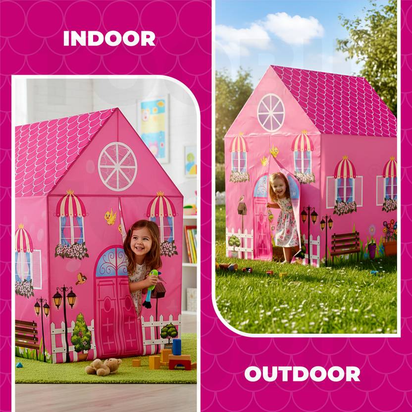 TOOBIL High-Quality Doll House Tent For Kids  (Pink)