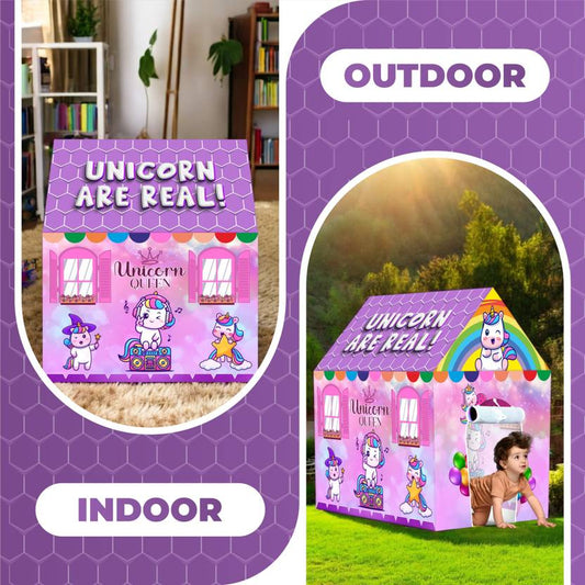 TOOBIL Unicorn Are Real Kids Play Tent House  (Multicolor)