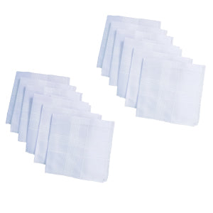 Men's King Size Formal Handkerchiefs for Office Use - Pack of 12 - Springkart 